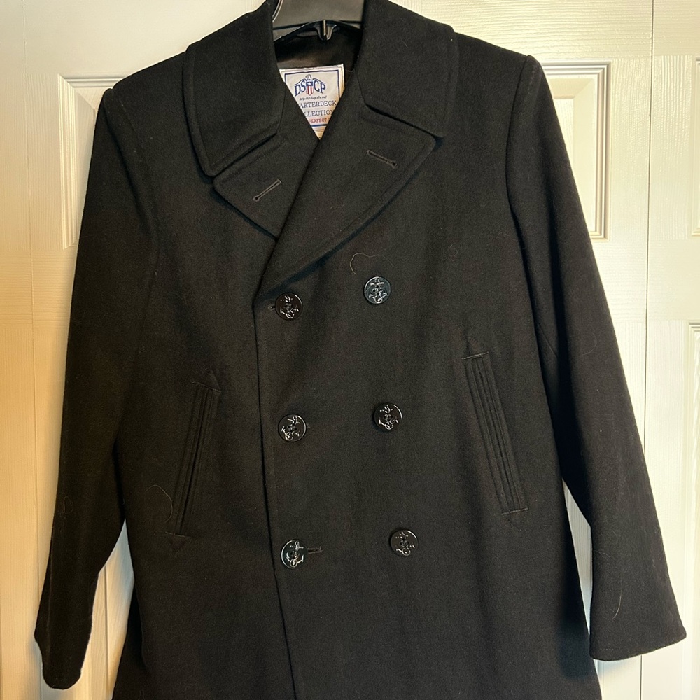 Men's Black Peacoat